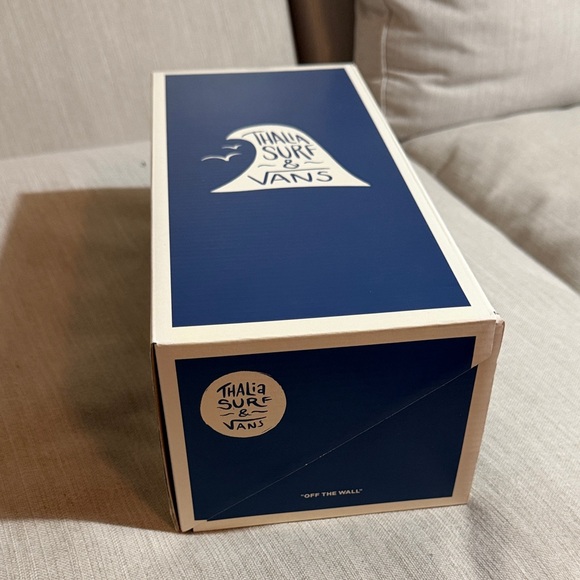 Vans Men's Classic Blue and Cream Sneakers - Picture 6 of 6